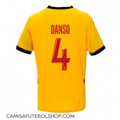 Camisa de time de futebol RC Lens Kevin Danso #4 Replicas 1º Equipamento 2024-25 Manga Curta Camisa de time de futebol RC Lens Kevin Danso #4 Replicas 1º Equipamento 2024-25 Manga Curta